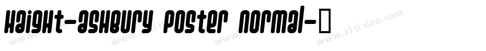 Haight-Ashbury Poster Normal字体转换
